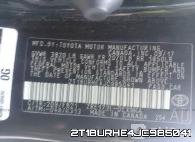 2T1BURHE4JC985041 фото 10