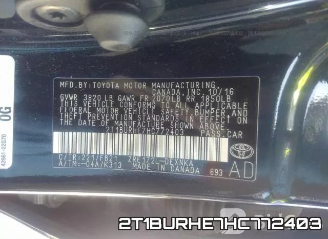 2T1BURHE7HC772403 фото 10