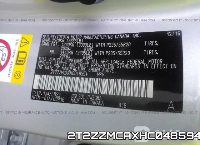 2T2ZZMCAXHC048594 фото 10