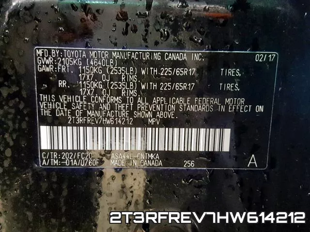 2T3RFREV7HW614212 фото 2