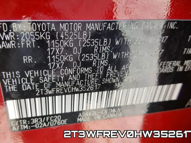 2T3WFREV0HW352617 фото 2