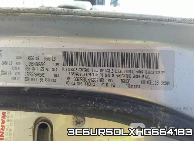 3C6UR5DLXHG664183 фото 10