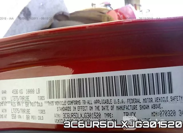3C6UR5DLXJG301520 фото 10