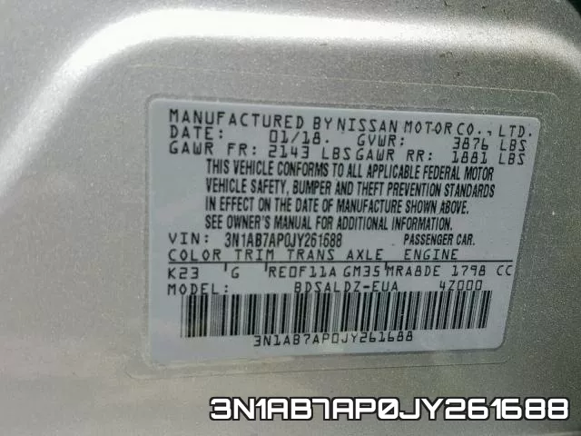 3N1AB7AP0JY261688 фото 2