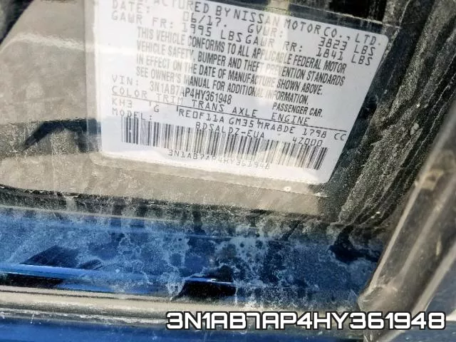 3N1AB7AP4HY361948 фото 2