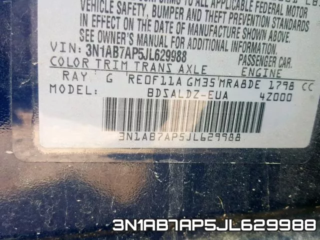 3N1AB7AP5JL629988 фото 2