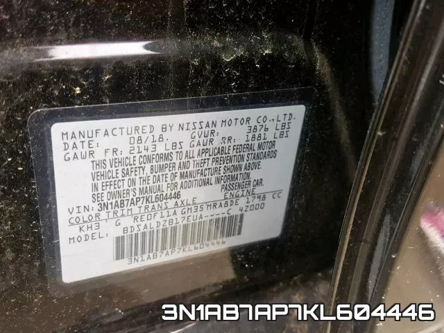 3N1AB7AP7KL604446 фото 2