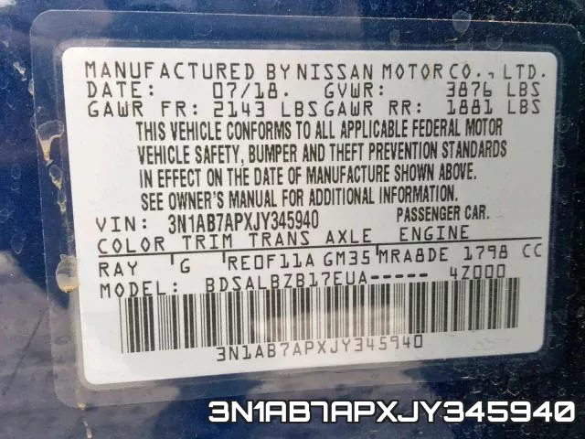 3N1AB7APXJY345940 фото 2