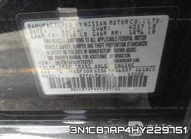 3N1CB7AP4HY229751 фото 10