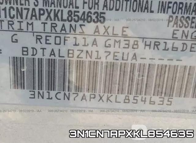 3N1CN7APXKL854635 фото 10