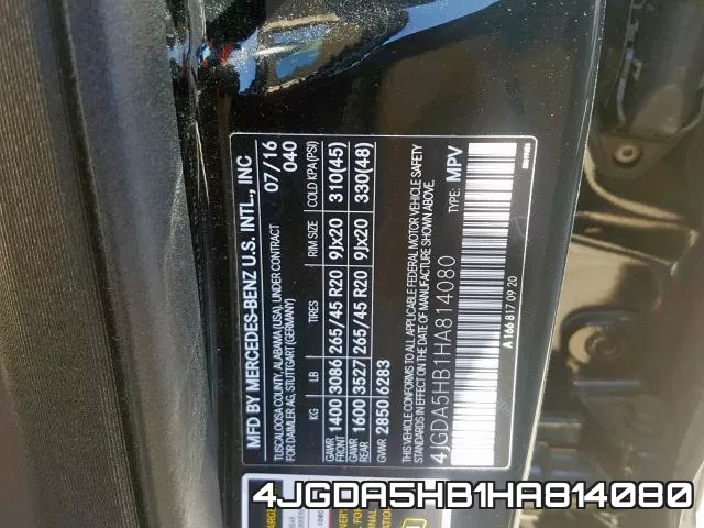 4JGDA5HB1HA814080 фото 2