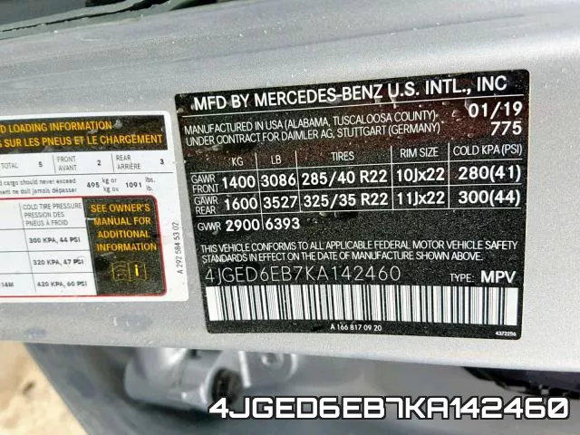 4JGED6EB7KA142460 фото 2