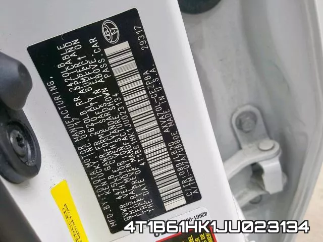 4T1B61HK1JU023134 фото 2