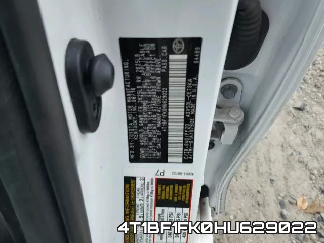4T1BF1FK0HU629022 фото 2