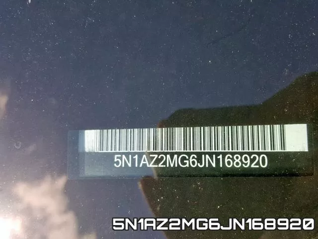5N1AZ2MG6JN168920 фото 2