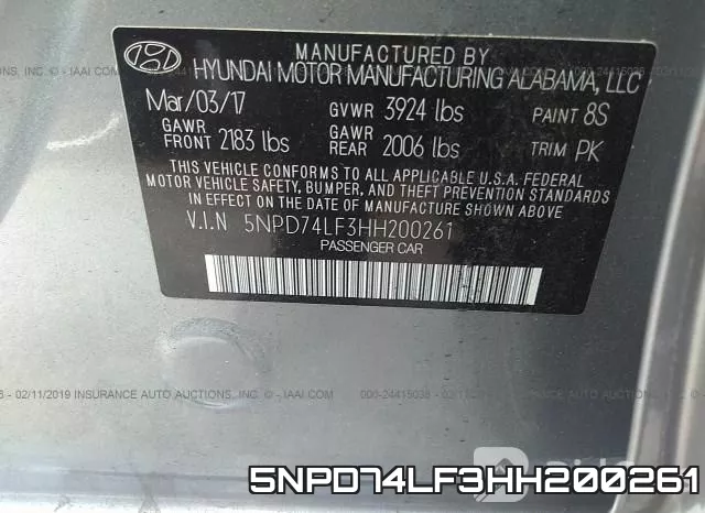 5NPD74LF3HH200261 фото 10