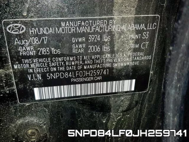 5NPD84LF0JH259741 фото 2