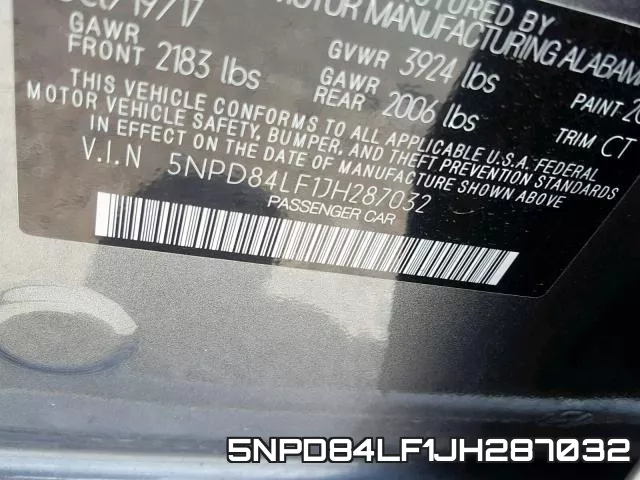 5NPD84LF1JH287032 фото 2