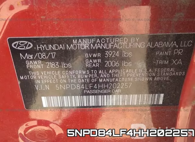 5NPD84LF4HH202257 фото 10