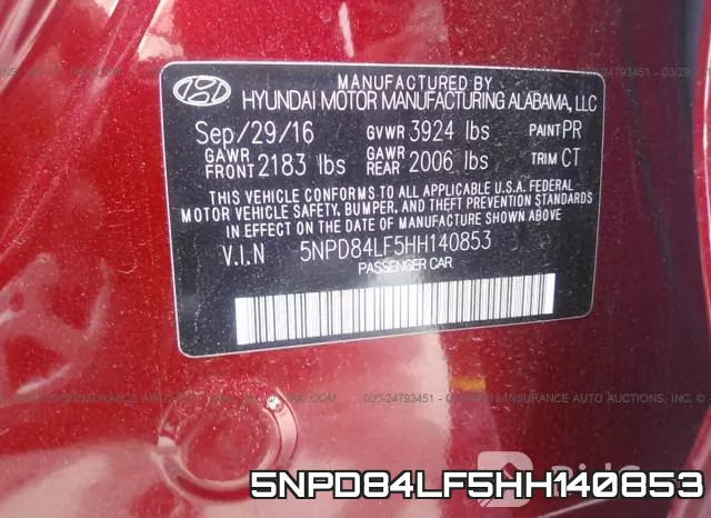 5NPD84LF5HH140853 фото 9