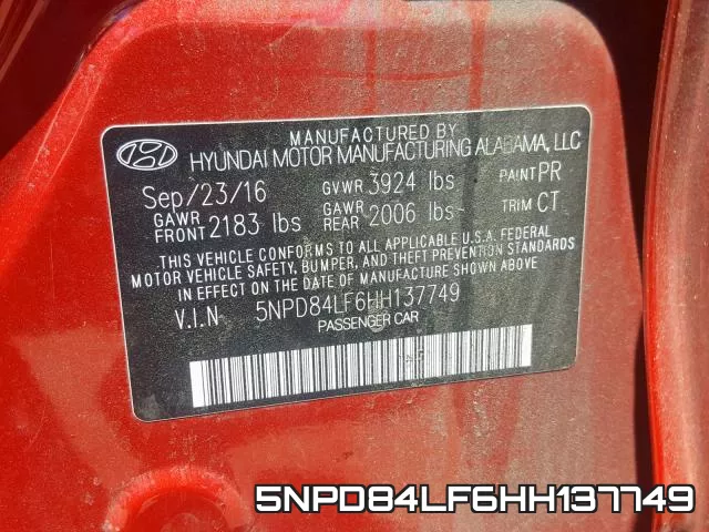 5NPD84LF6HH137749 фото 2