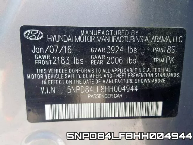 5NPD84LF8HH004944 фото 2