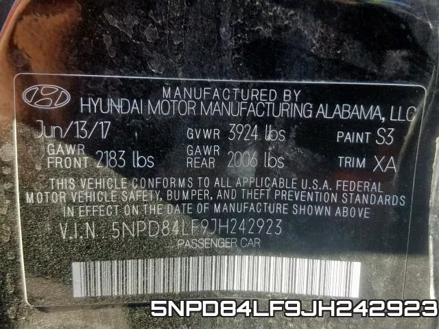5NPD84LF9JH242923 фото 2