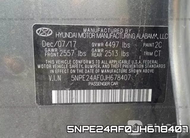 5NPE24AF0JH678407 фото 10