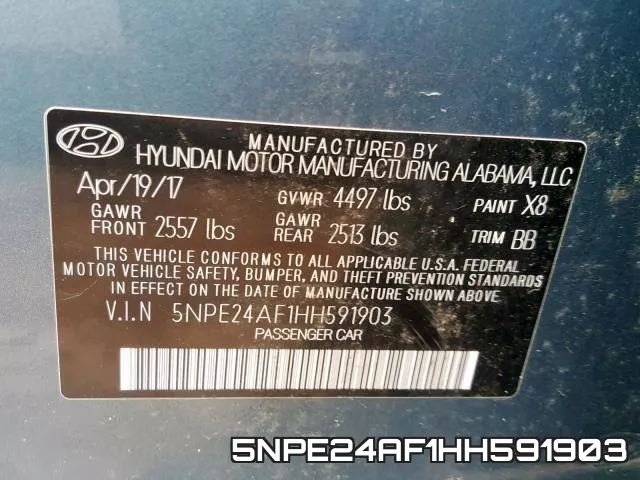 5NPE24AF1HH591903 фото 2