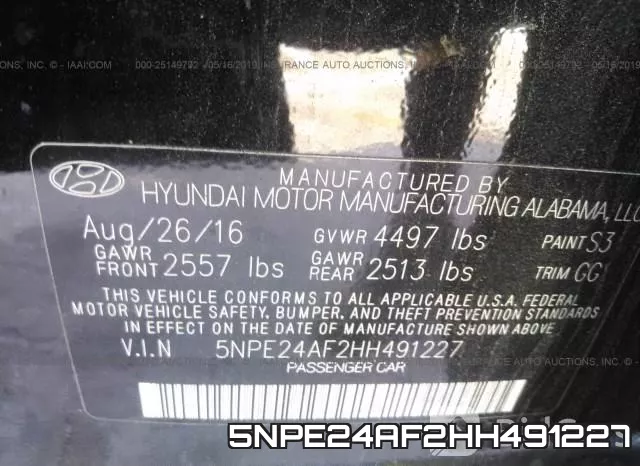 5NPE24AF2HH491227 фото 10