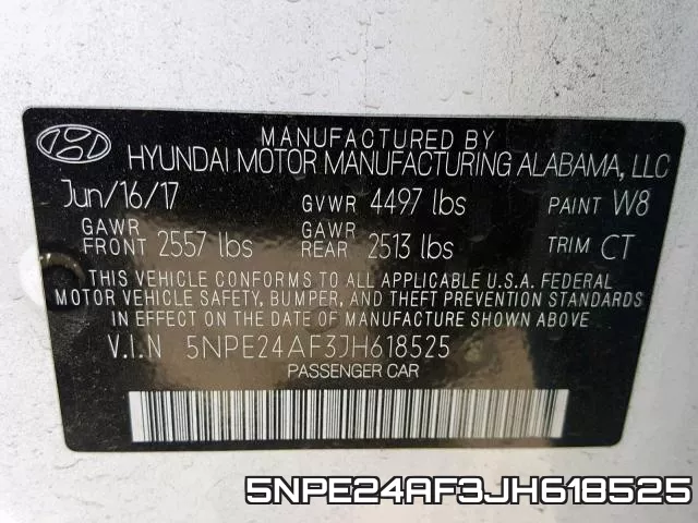 5NPE24AF3JH618525 фото 2