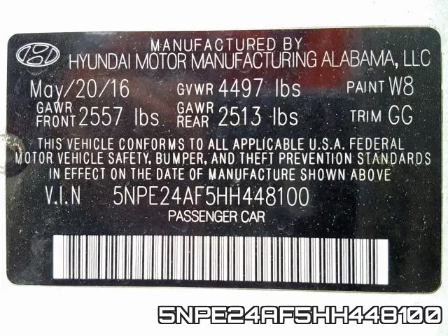 5NPE24AF5HH448100 фото 2