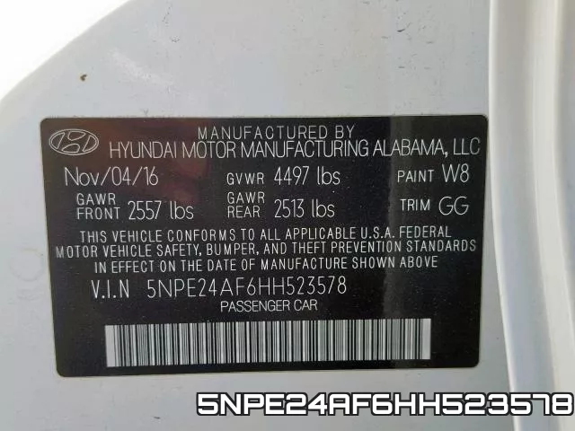 5NPE24AF6HH523578 фото 2