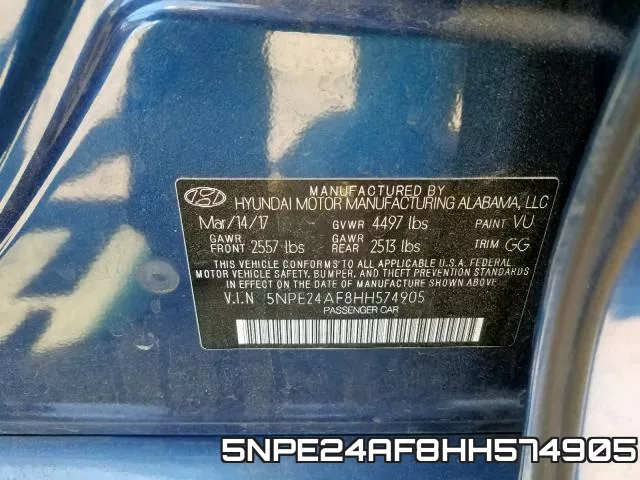 5NPE24AF8HH574905 фото 2