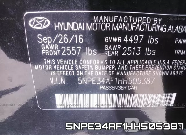 5NPE34AF1HH505387 фото 10