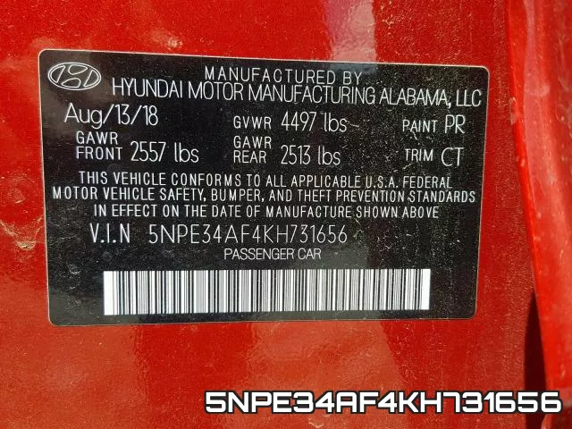 5NPE34AF4KH731656 фото 2
