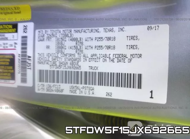 5TFDW5F15JX692665 фото 10