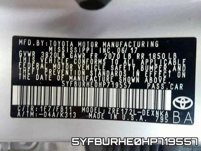 5YFBURHE0HP719557 фото 2