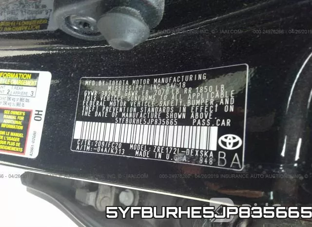 5YFBURHE5JP835665 фото 10