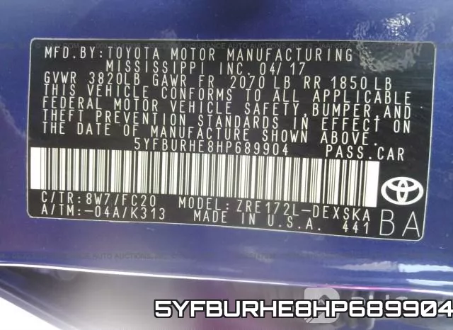 5YFBURHE8HP689904 фото 9