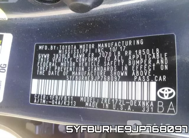 5YFBURHE9JP768097 фото 10