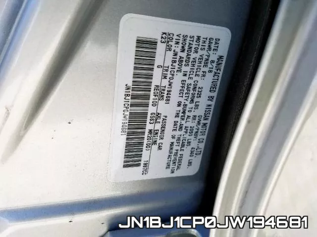 JN1BJ1CP0JW194681 фото 2