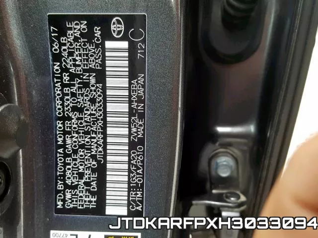 JTDKARFPXH3033094 фото 2