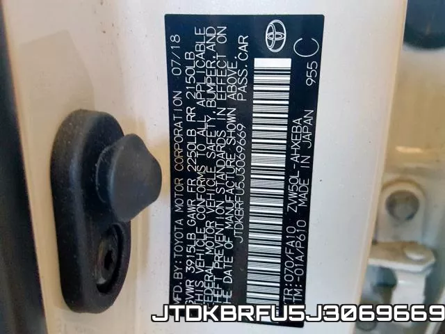JTDKBRFU5J3069669 фото 2