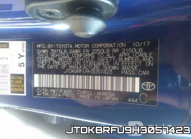 JTDKBRFU9H3057423 фото 10