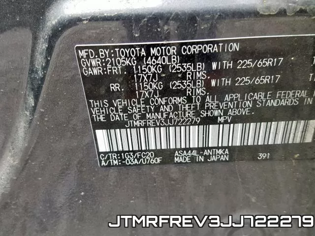 JTMRFREV3JJ722279 фото 2