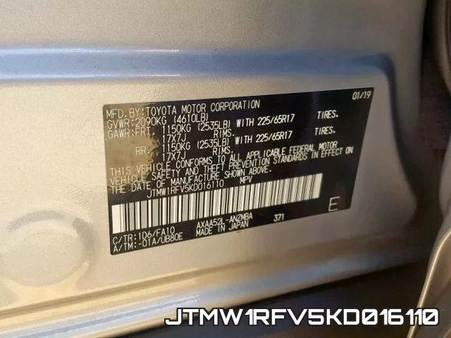 JTMW1RFV5KD016110 фото 2
