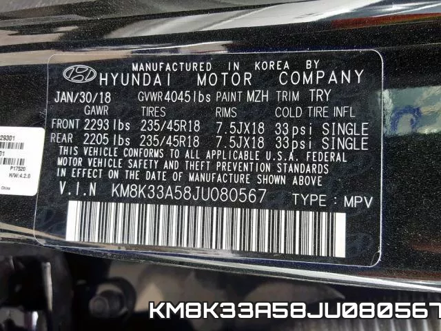 KM8K33A58JU080567 фото 2