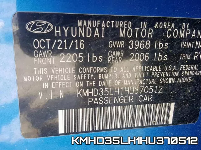 KMHD35LH1HU370512 фото 2