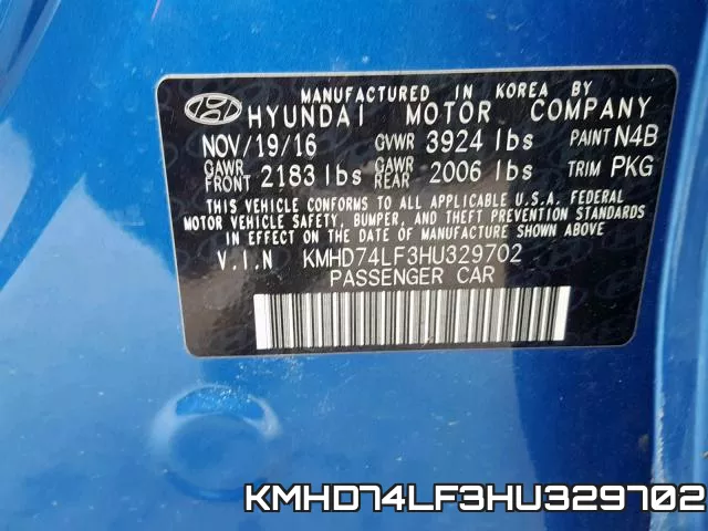 KMHD74LF3HU329702 фото 2